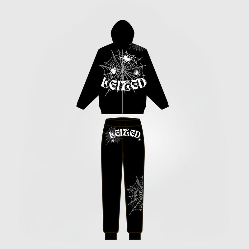SPIDER PUFF TRACKSUIT - BLACK