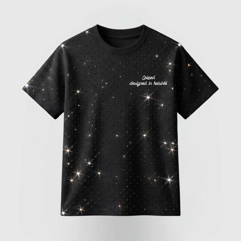 TIMELESS RHINESTONE T-SHIRT - BLACK
