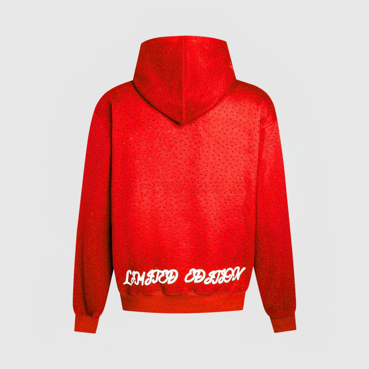 TIMELESS RHINESTONE ZIP-UP HUPPARI - PUNAINEN