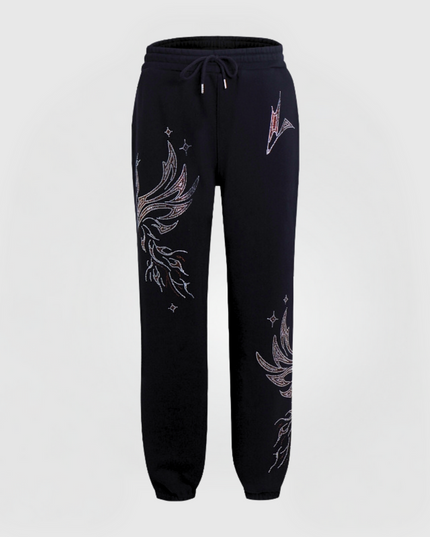 PHOENIX RHINESTONE PANTS - MOCHA