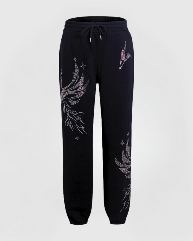 PHOENIX RHINESTONE PANTS - MOCHA