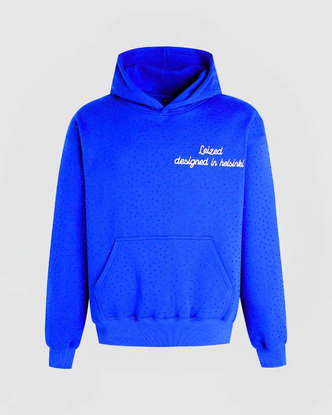 TIMELESS RHINESTONE HOODIE - BLUE