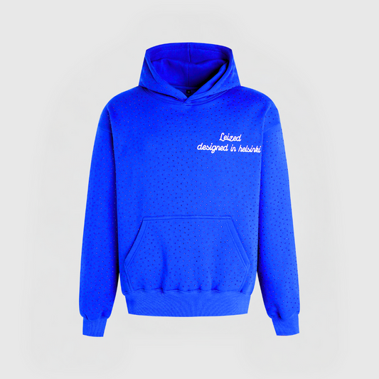 TIMELESS RHINESTONE HOODIE - BLUE