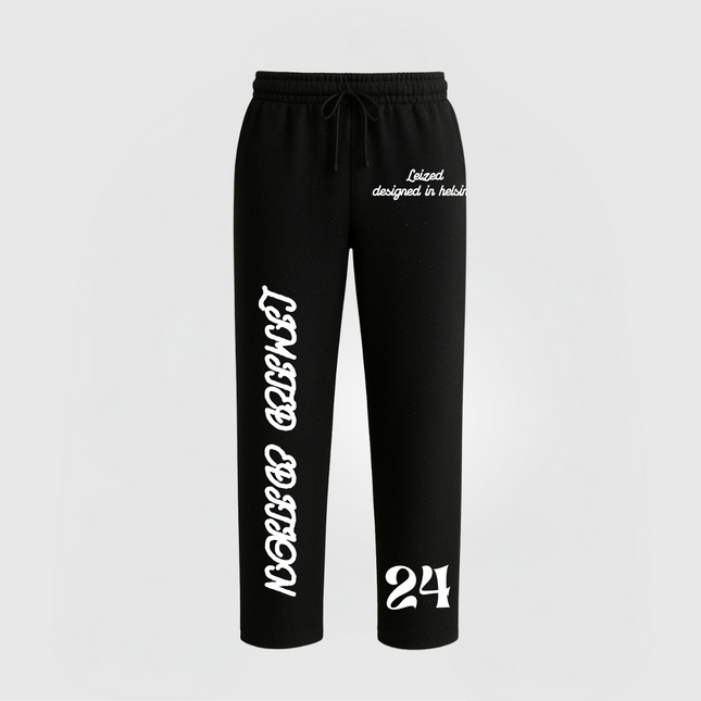 TIMELESS RHINESTONE PANTS OPEN LEG - BLACK