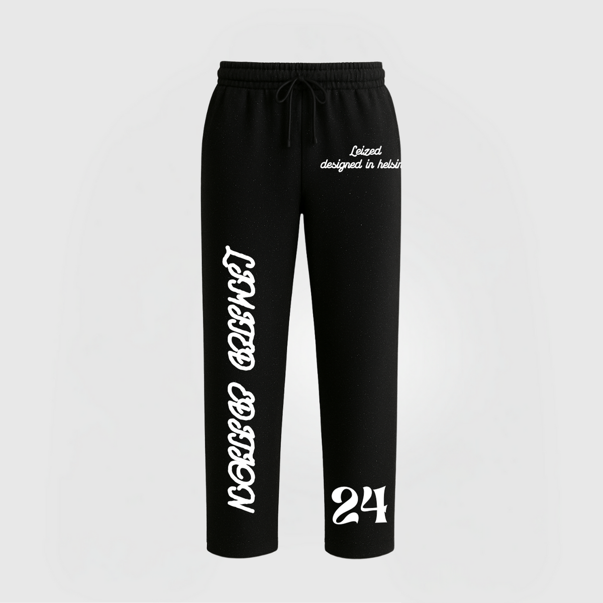 TIMELESS RHINESTONE PANTS OPEN LEG - BLACK
