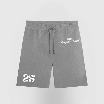 TIMELESS RHINESTONE SHORTS - GREY
