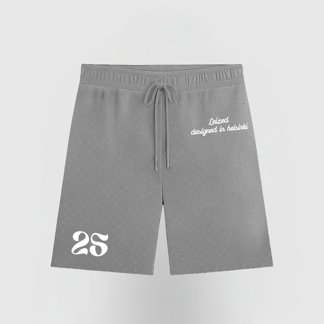 TIMELESS RHINESTONE SHORTS - GREY