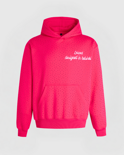 TIMELESS RHINESTONE HOODIE - PINK