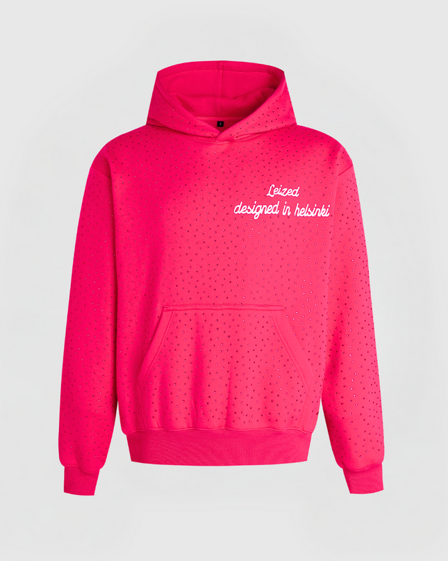 TIMELESS RHINESTONE HOODIE - PINK