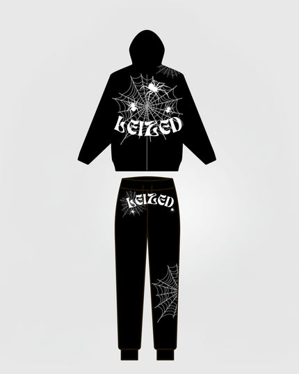 SPIDER PUFF TRACKSUIT - BLACK