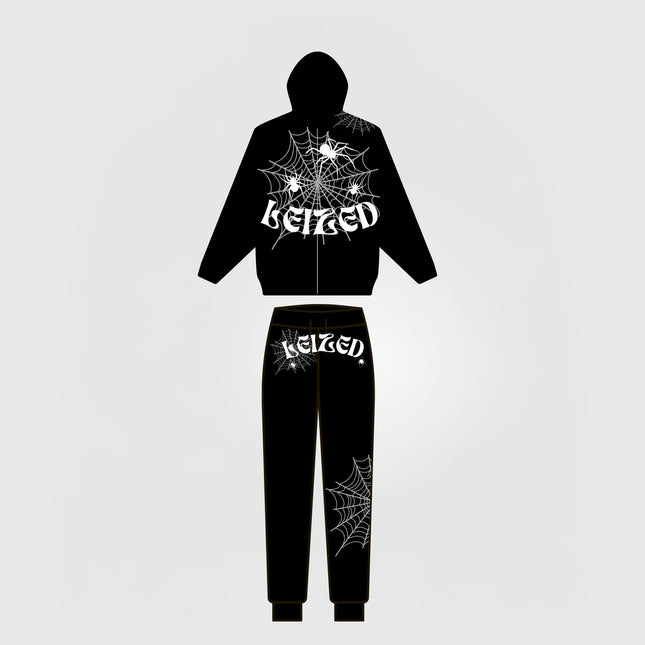 SPIDER PUFF TRACKSUIT - BLACK