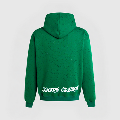 TIMELESS RHINESTONE HOODIE - GREEN