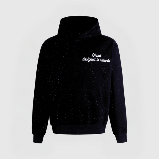 TIMELESS RHINESTONE HOODIE - BLACK