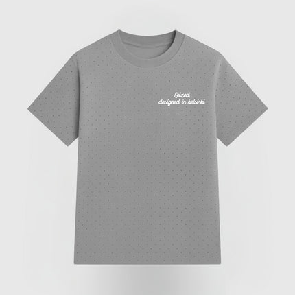 TIMELESS RHINESTONE T-SHIRT - GREY