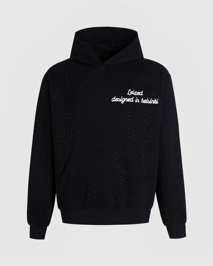 TIMELESS RHINESTONE HOODIE - BLACK