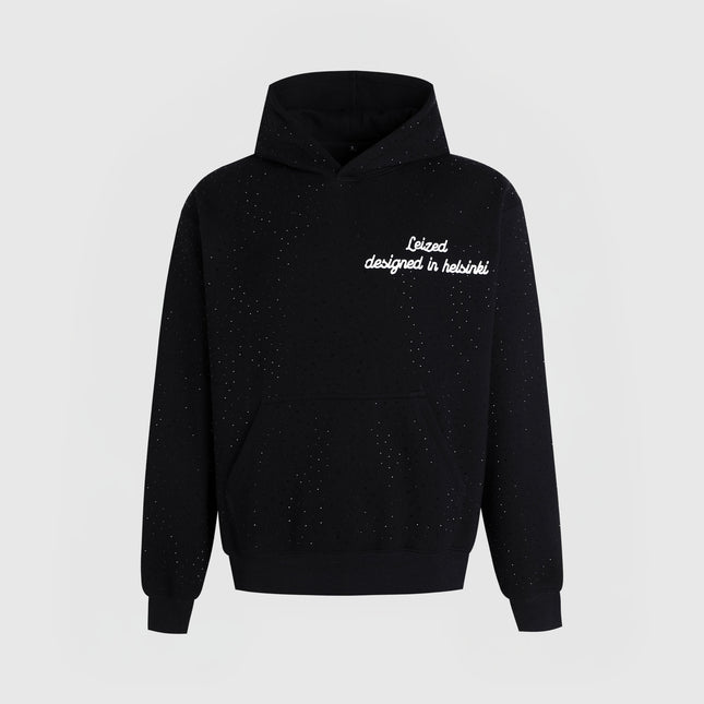 TIMELESS RHINESTONE HOODIE - BLACK