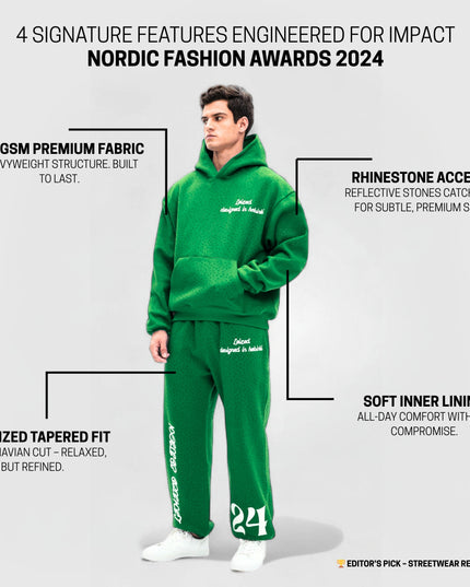 TIMELESS RHINESTONE PANTS - GREEN