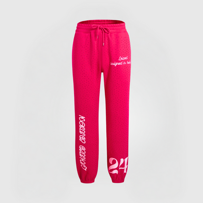 TIMELESS RHINESTONE PANTS - PINK