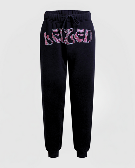 BASIC RHINESTONE PANTS - PINK