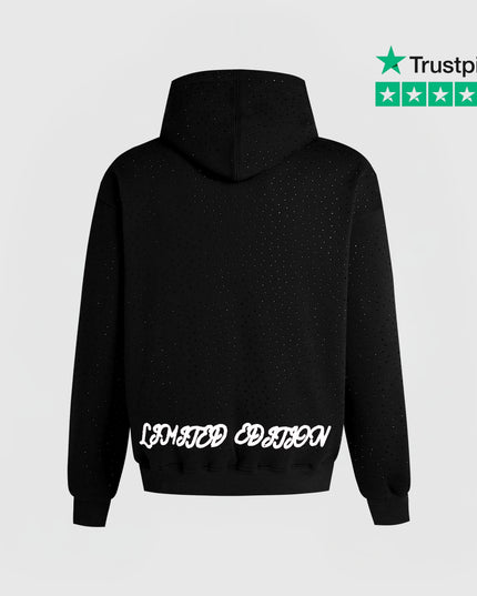 TIMELESS RHINESTONE HOODIE - BLACK