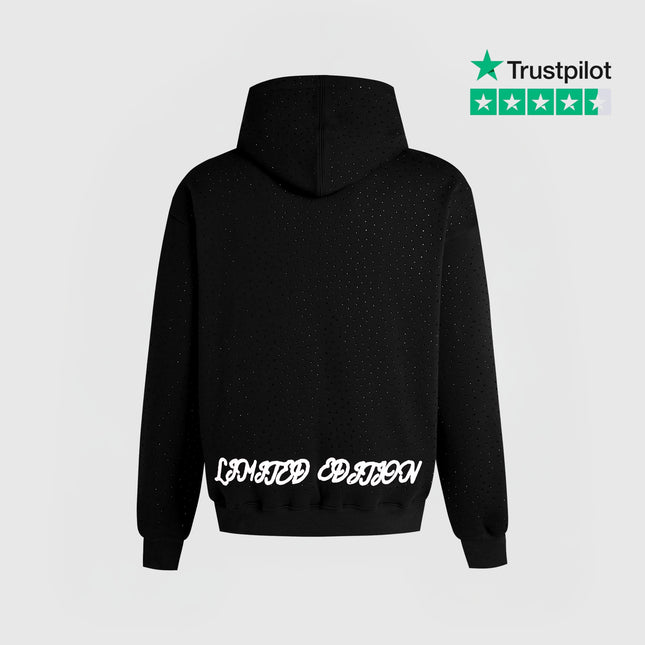 TIMELESS RHINESTONE HOODIE - BLACK