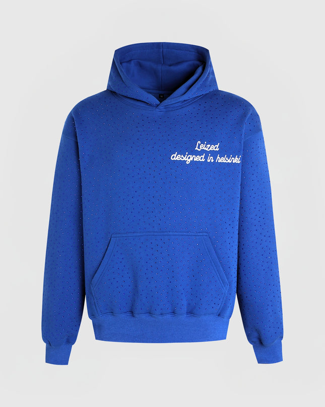 TIMELESS RHINESTONE HOODIE - BLUE