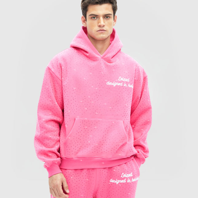 TIMELESS RHINESTONE HOODIE - PINK