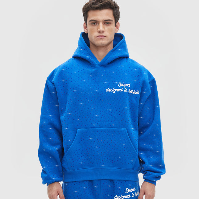 TIMELESS RHINESTONE HOODIE - BLUE
