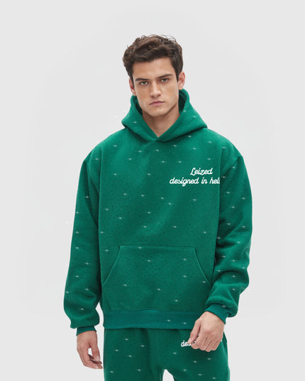 TIMELESS RHINESTONE HOODIE - GREEN