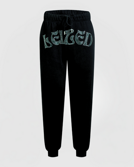 BASIC RHINESTONE PANTS - GREEN