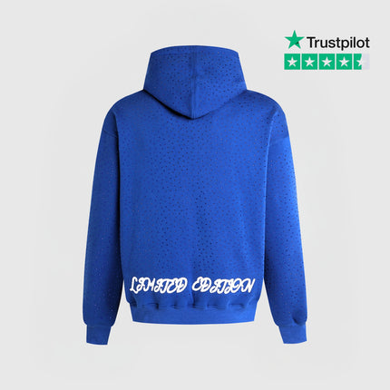TIMELESS RHINESTONE HOODIE - BLUE