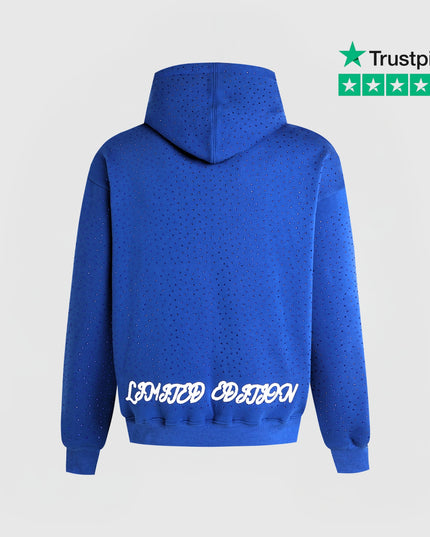 TIMELESS RHINESTONE HOODIE - BLUE