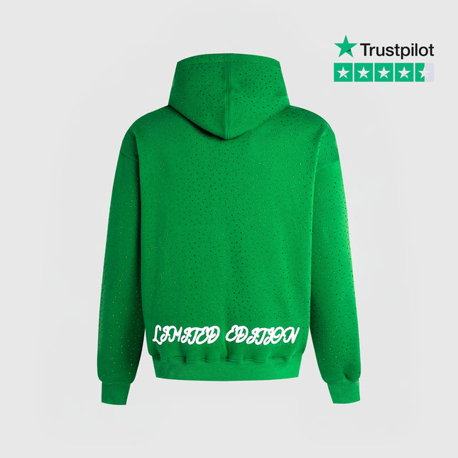 TIMELESS RHINESTONE HOODIE - GREEN