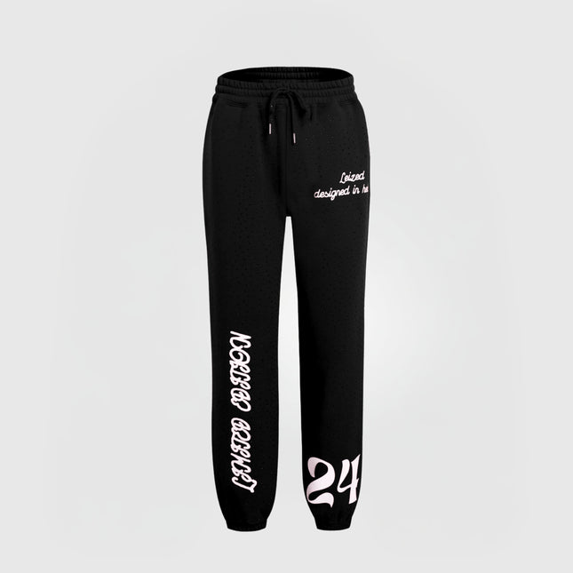 TIMELESS RHINESTONE PANTS - BLACK