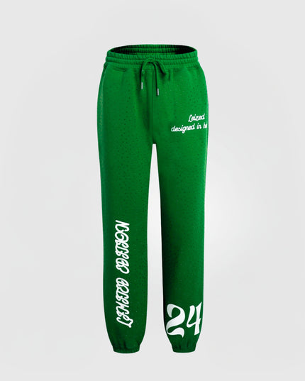 TIMELESS RHINESTONE PANTS - GREEN