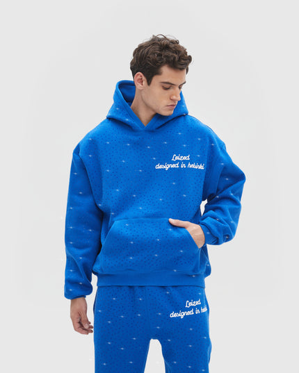 TIMELESS RHINESTONE HOODIE - BLUE