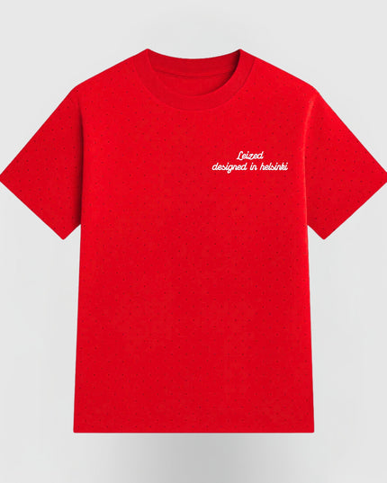 TIMELESS RHINESTONE T-SHIRT - RED