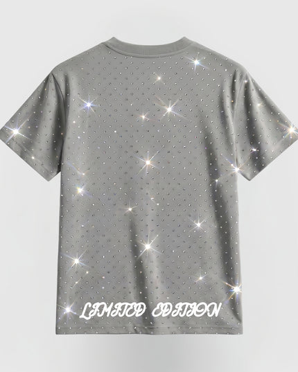 TIMELESS RHINESTONE T-SHIRT - GREY