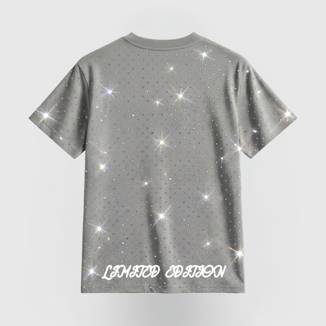 TIMELESS RHINESTONE T-SHIRT - GREY