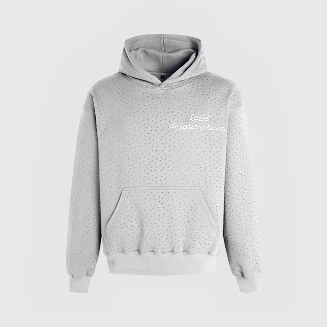 TIMELESS RHINESTONE HOODIE - GREY