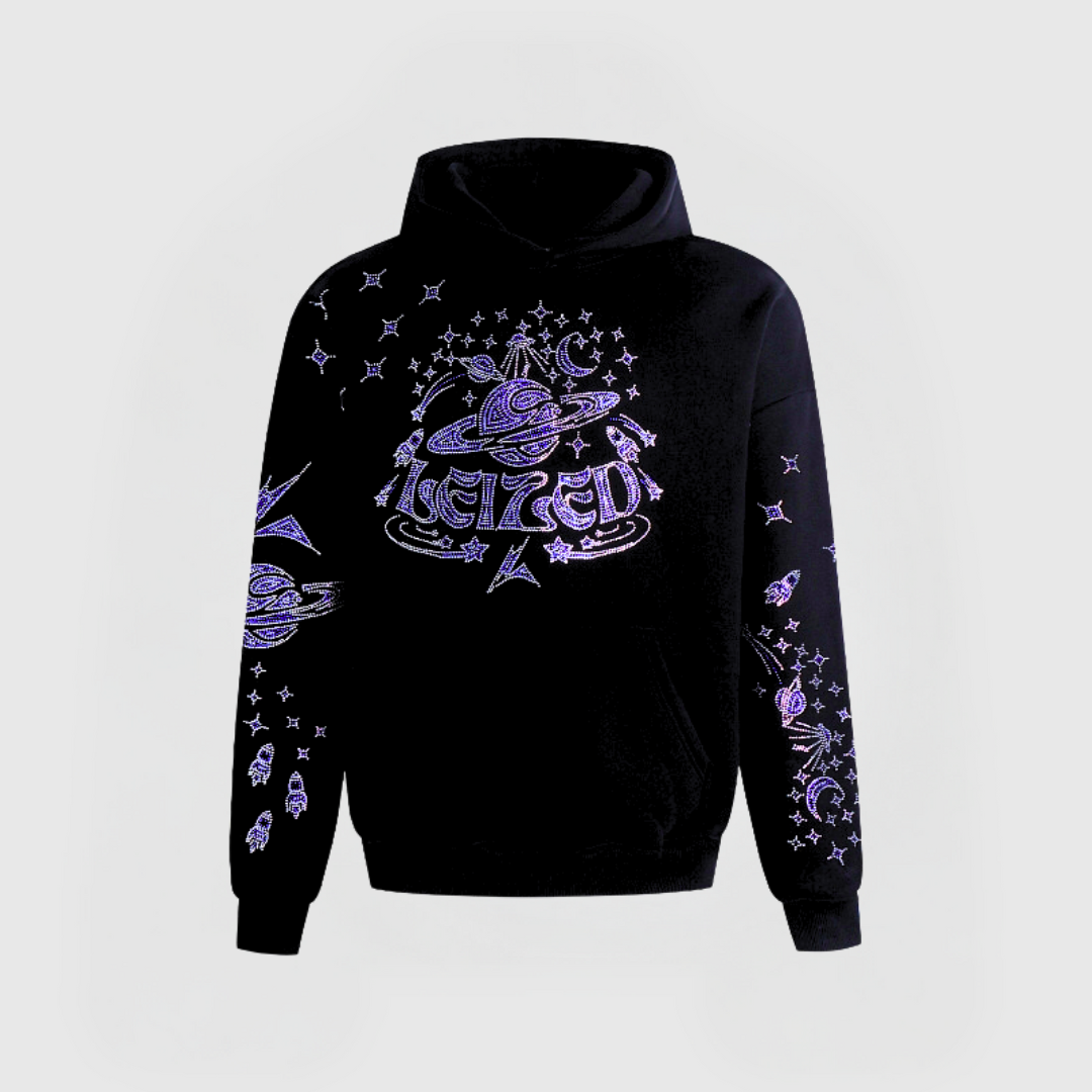 Galaxy Rhinestones GALAXY RHINESTONE HOODIE - BLUE – Leized
