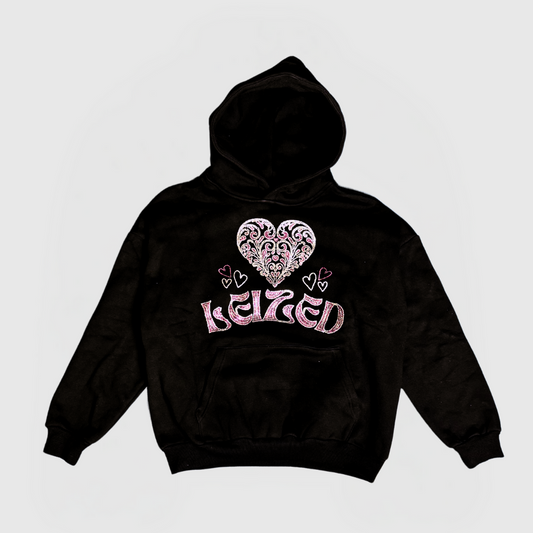 HEART HOODIE - PINK