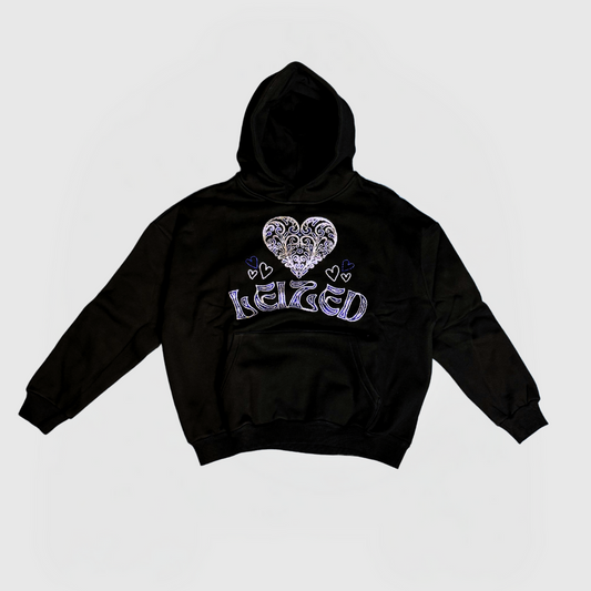 HEART HOODIE - BLUE