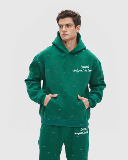 TIMELESS RHINESTONE HOODIE - GREEN