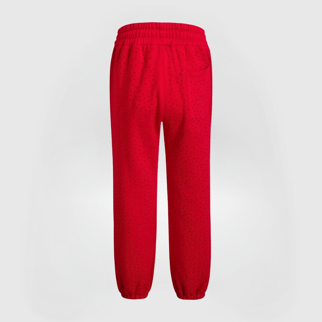 TIMELESS RHINESTONE PANTS - RED