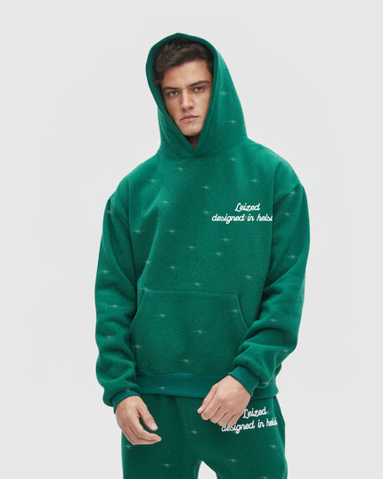 TIMELESS RHINESTONE HOODIE - GREEN