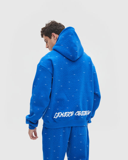 TIMELESS RHINESTONE HOODIE - BLUE