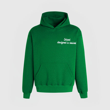 TIMELESS RHINESTONE HOODIE - GREEN