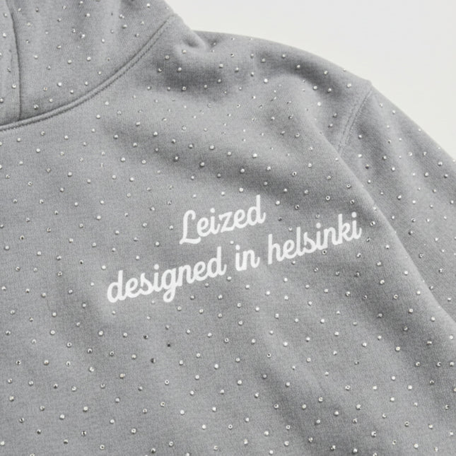 TIMELESS RHINESTONE HOODIE - GREY