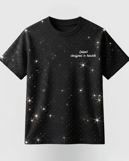 TIMELESS RHINESTONE T-SHIRT - BLACK